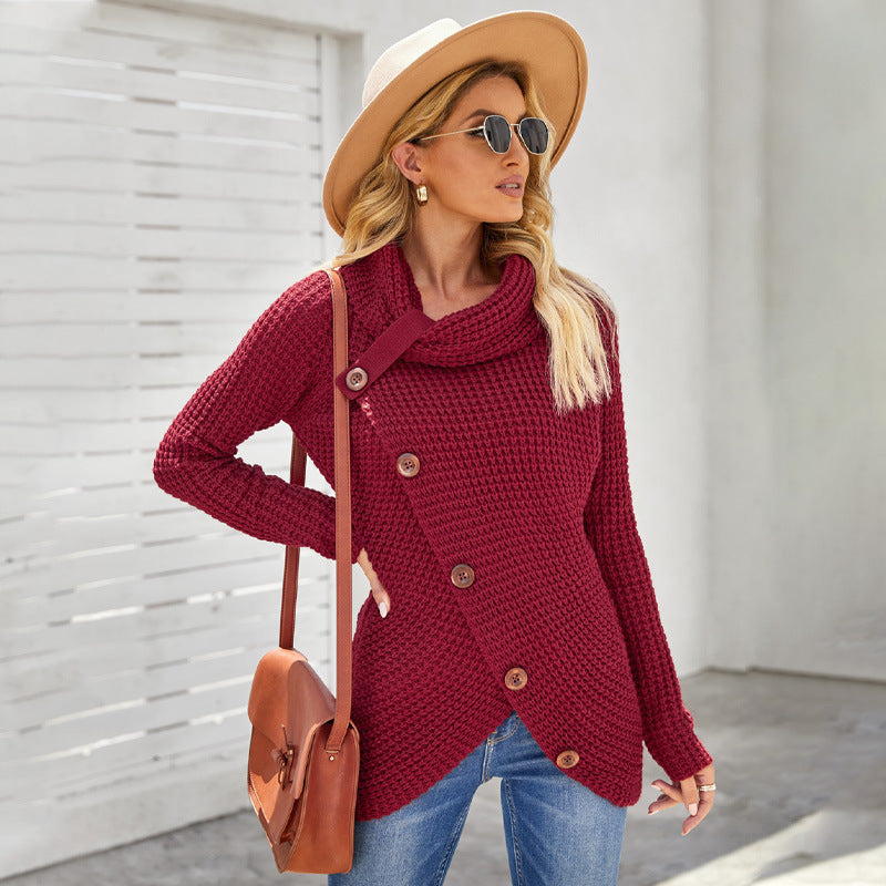 Damen Strickpullover Relaxed Fit Oversize Rollkragen