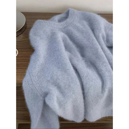 Damen Pullover Feine Strickmischung Bequem Eveloria