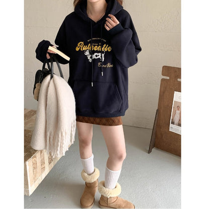 Damen Oversized Kapuzenpulli kreativer Druck Eveloria
