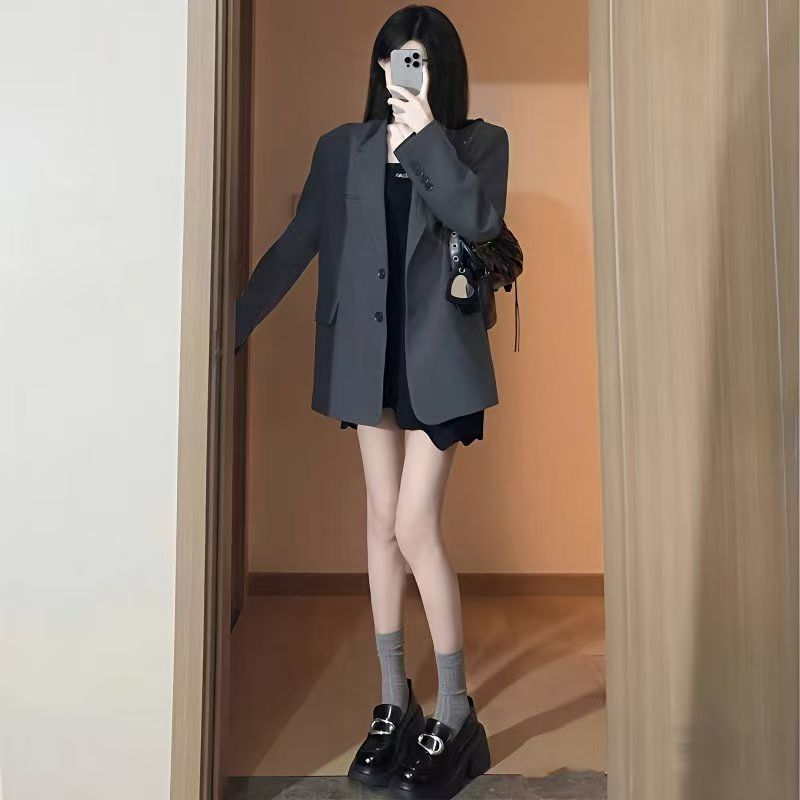 Damen Oversized Blazer mit Taschen Eveloria