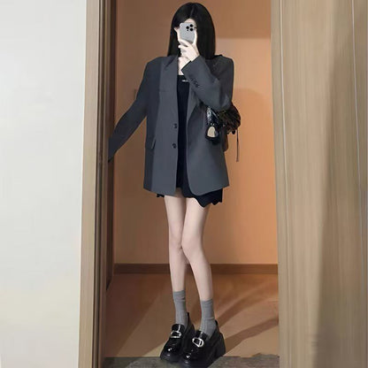 Damen Oversized Blazer mit Taschen Eveloria