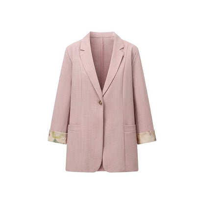 Damen Blazerjacke Florales Innenfutter Eveloria - Eveloria