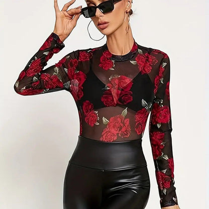 Damen Langarmshirt Abstraktes Design Eveloria