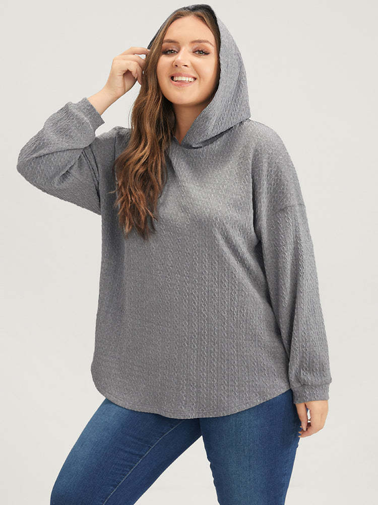 Damen Kapuzenpullover Strukturiertes Design Eveloria