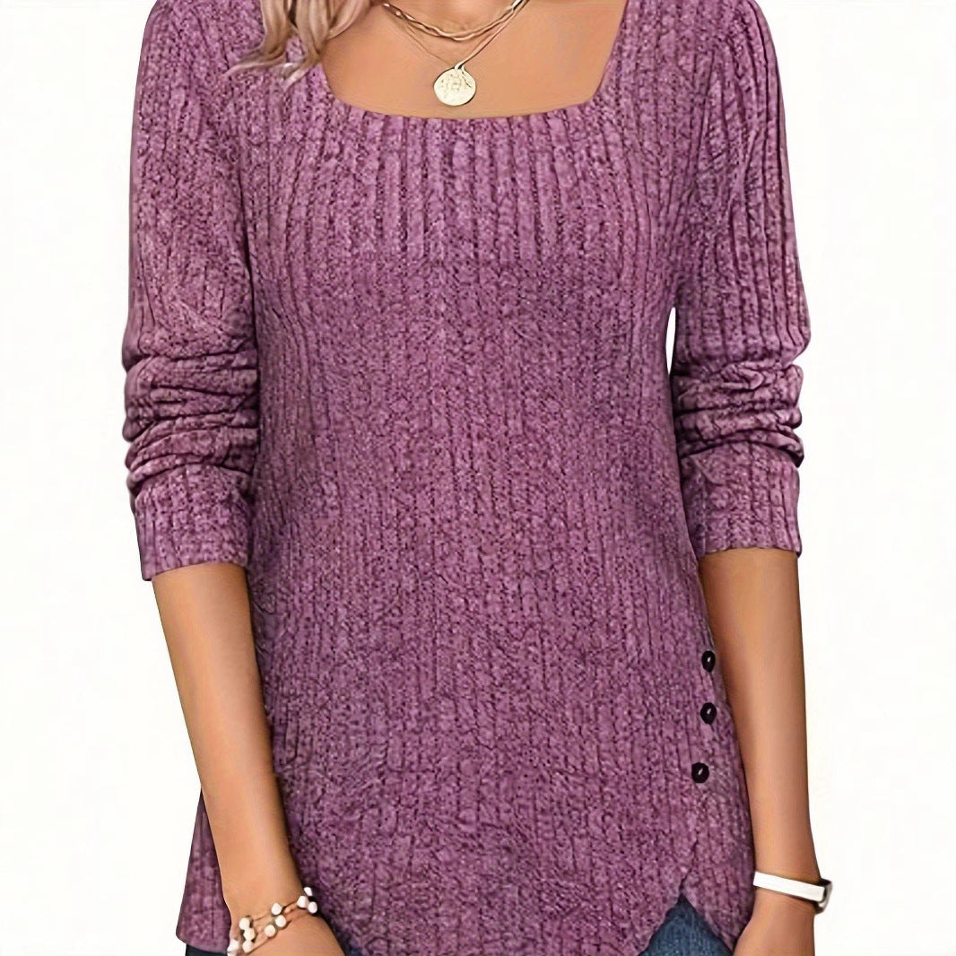 Damen Langarmshirt Eveloria Baumwolle Weiße Farbe