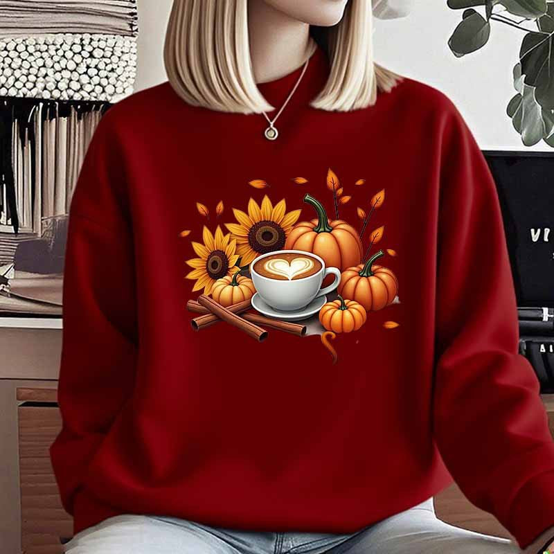 Damen Sweatshirt Herbstlich Motiv Spezialdruck Eveloria