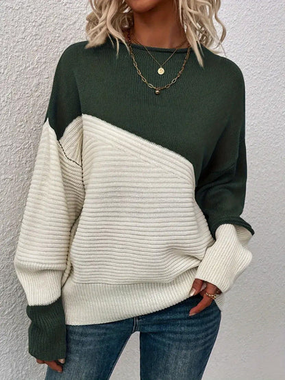 Damen Strickpullover Strukturiertes Design Modern Bunt Eveloria
