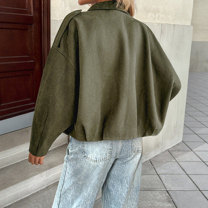 Damen Oversized-Jacke Hochwertiges Material Lässig Eveloria