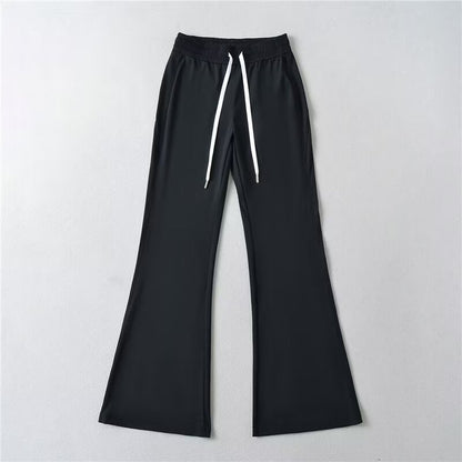 Damen Flared-Hose Elastischer Bund Praktische Taschen Eveloria