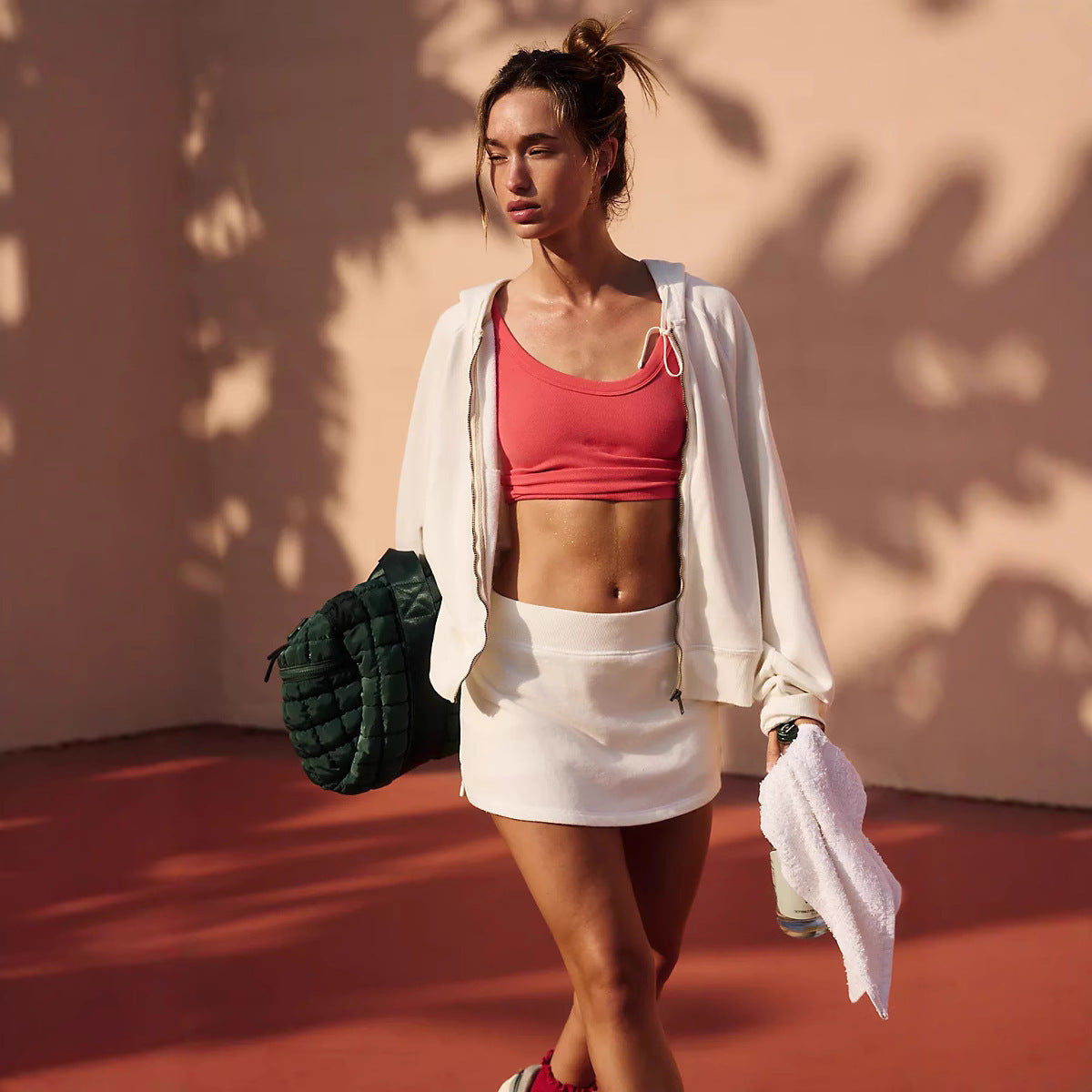 Damen Sportset Ärmelloses Weicher Rock Eveloria