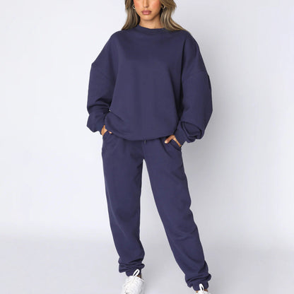 Damen Fleece-Set Innen Angeraut Elastischer Bund Eveloria