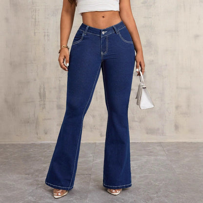 Damen High-Waist Flare-Jeans Eveloria