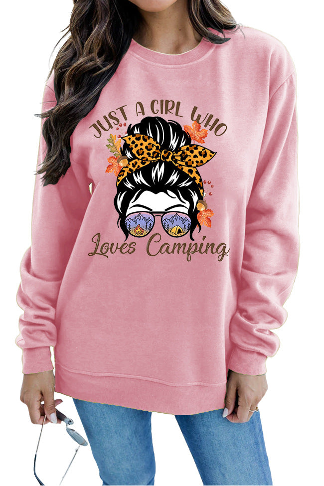 Damen Sweatshirt Campingmotiv Eveloria