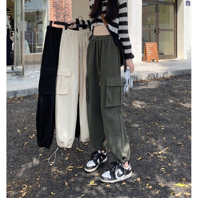 Damen Cargo-Hose seitliche Taschen Eveloria - Eveloria