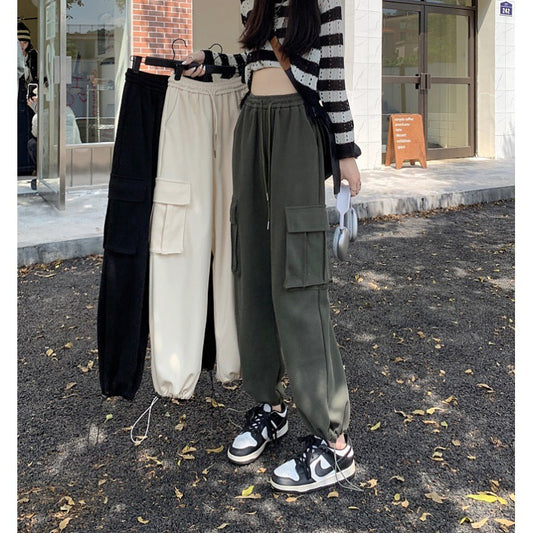 Damen Cargo-Hose seitliche Taschen Eveloria - Eveloria