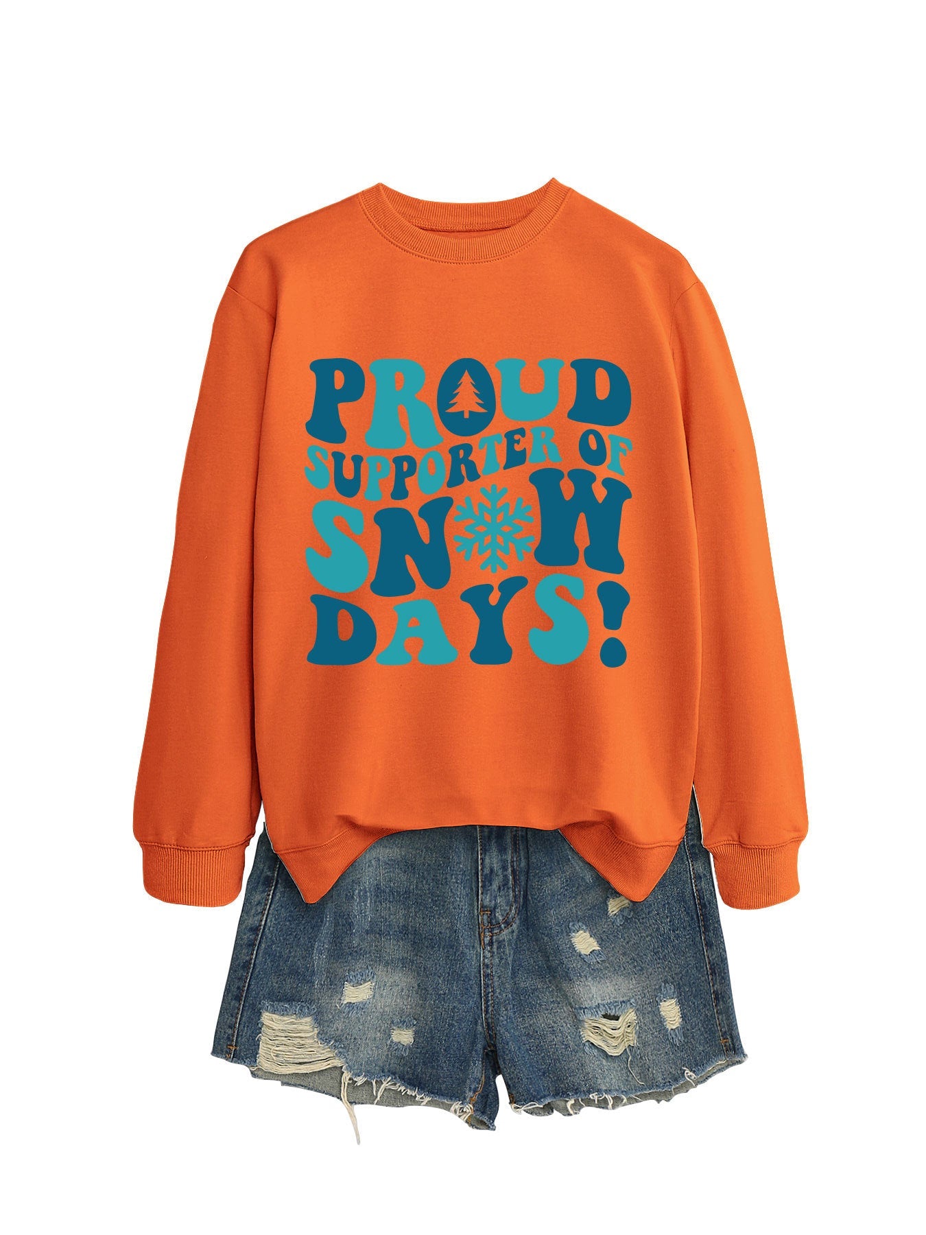 Damen Sweatshirt Kreativer Aufdruck Lässiger Schnitt Grau Eveloria