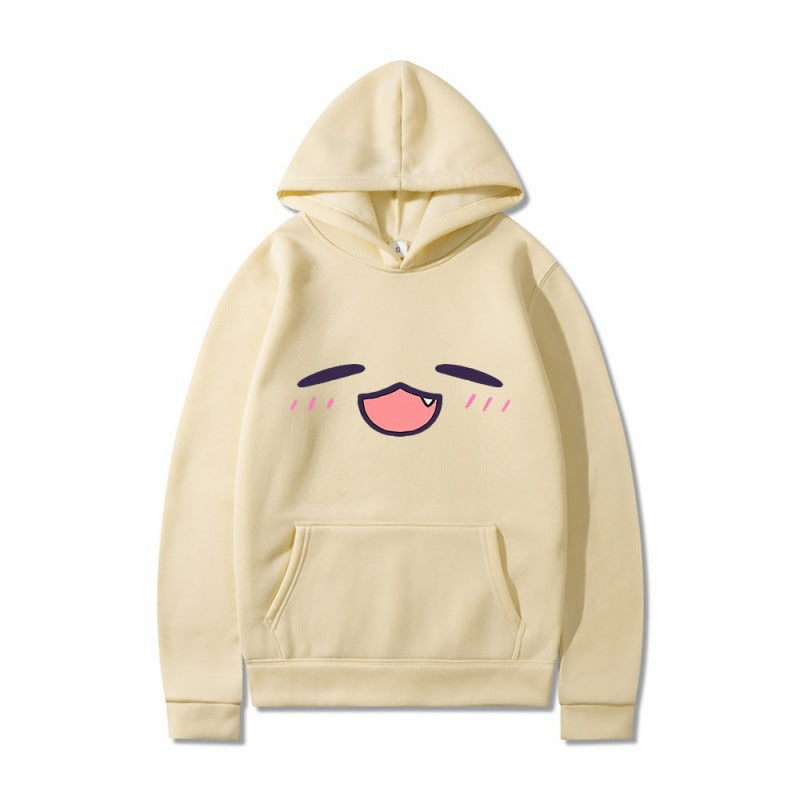 Damen Kapuzenpullover Cartoon-Gesicht Bequem Grün