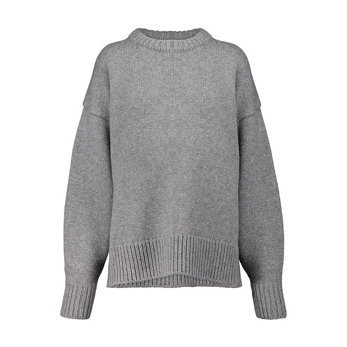 Damen Grobstrickpullover Überlange Ärmel Eveloria
