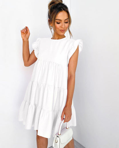 Damen Freizeitkleid Eveloria Baumwolle Sommerfarben
