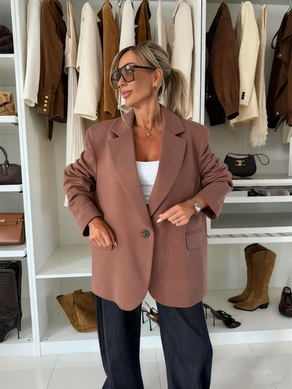 Damen Blazer mit Kapuze und Hose Elegant
