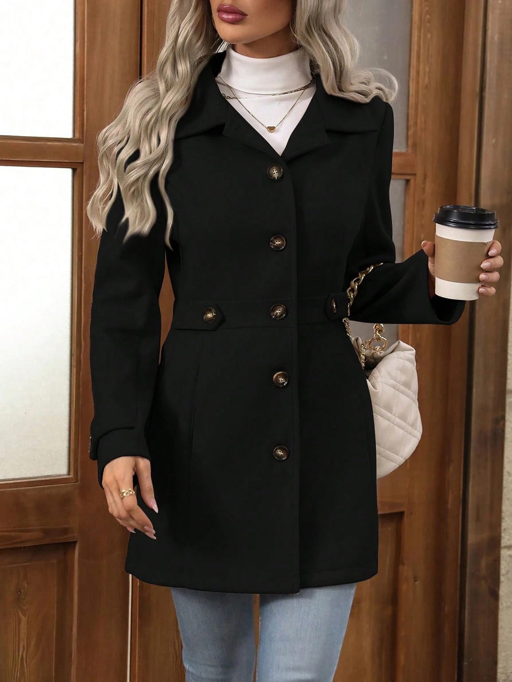 Damen Trenchcoat mit Gürtel Eveloria