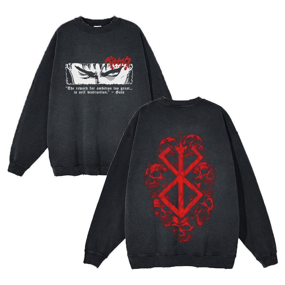 Damen Sweatshirt Manga Motiv Lässiger Schnitt