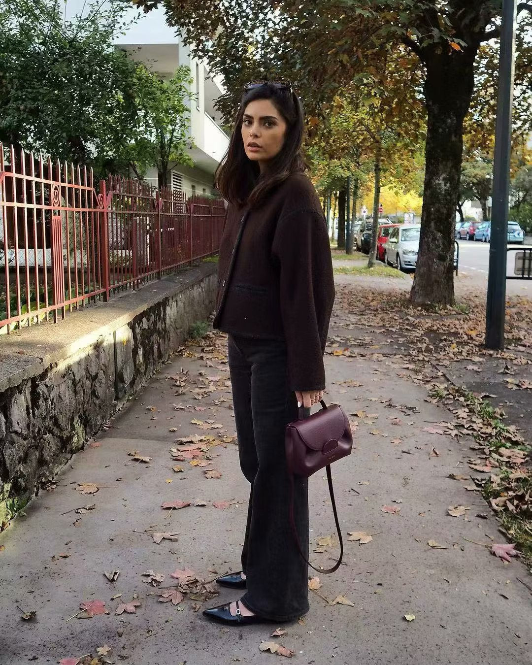 Damenjacke Elegant Knopfdetails Kontrastnähte