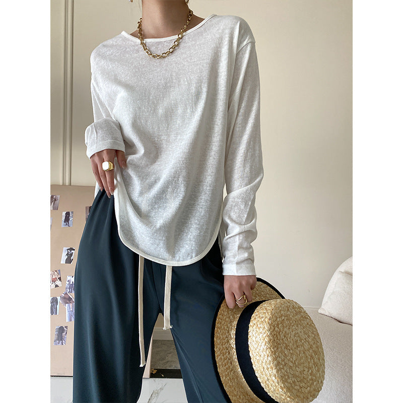 Damen Langarmshirt Atmungsaktives Material Komfortabler Schnitt