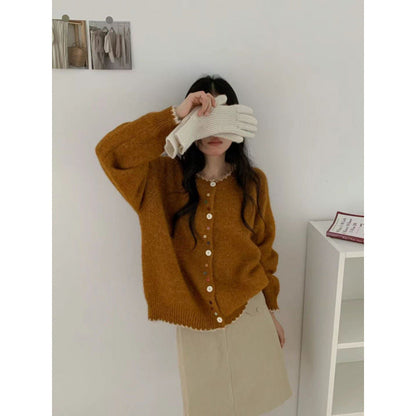 Damen Cardigan Kuschelig Bunt Leger