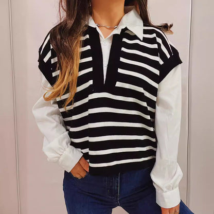 Damen Strickpullover Moderner Schnitt Puffärmel Elegantes Design