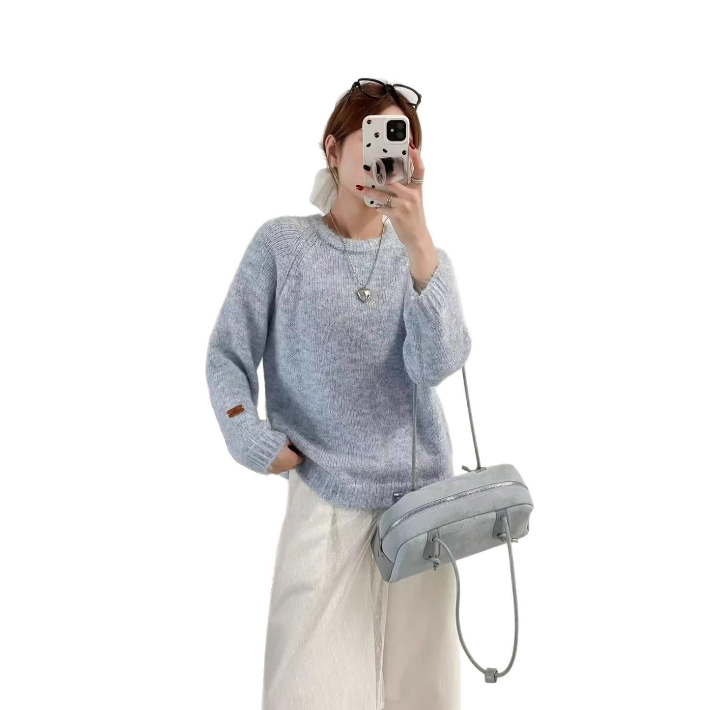 Damen Strickpullover Weich Lässiger Schnitt Eveloria