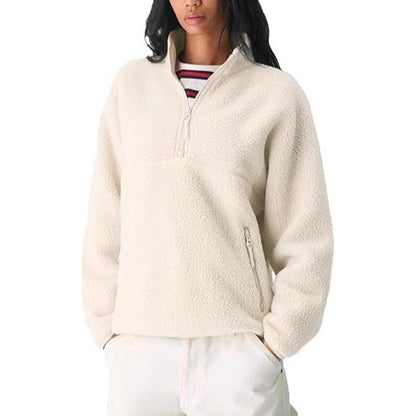Damen Fleece Pullover Eveloria Weich Grau