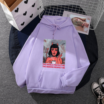 Damen Hoodie Grafikdruck Eveloria