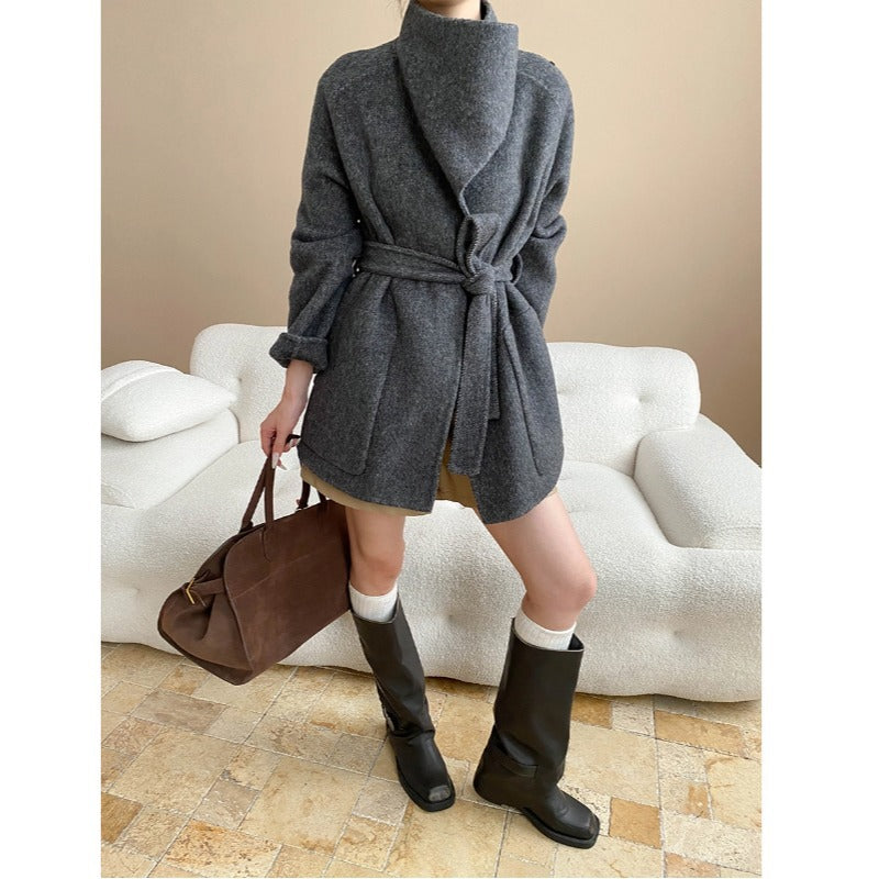 Damen Strickmantel Asymmetrisch Eveloria
