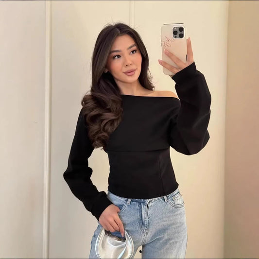 Damen Cropped Sweatshirt Schnürung Grau Eveloria - Eveloria