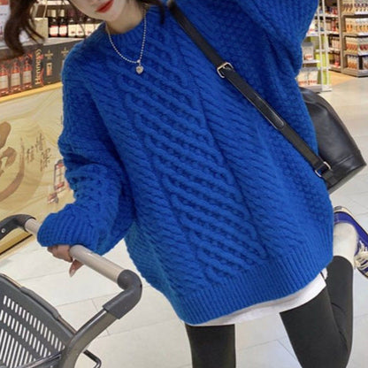 Damen Grobstrickpullover Einzigartige Struktur Eveloria