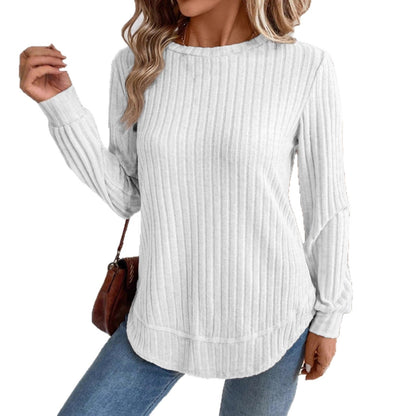 Damen Strickpullover Lässig Vertikale Streifen