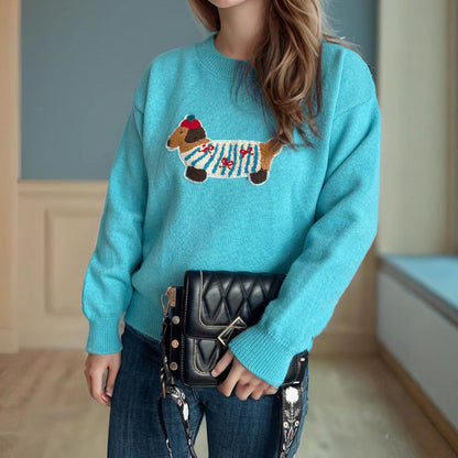 Damen Pullover Niedliches Tiermotiv Hochwertige Strickqualität - Eveloria
