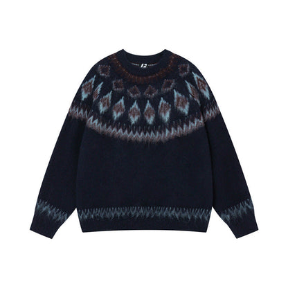 Damen Pullover Traditionelles Muster Eveloria