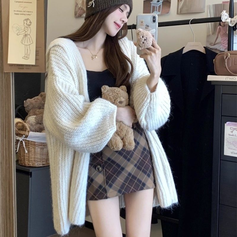 Damen Strickcardigan Gemütlich Eveloria