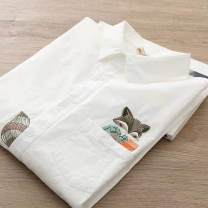 Damen Langarmbluse Tiermotiv Eveloria - Eveloria