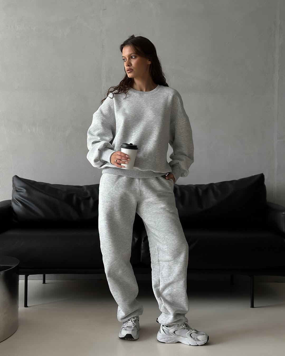 Damen Sport-Loungewear-Anzug Crop- Weites Bein Eveloria