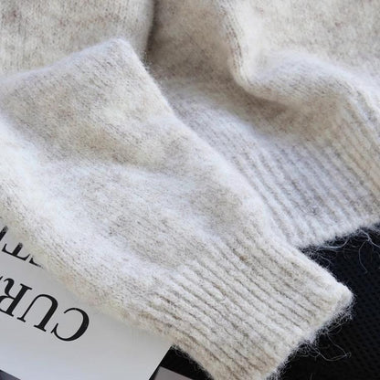 Damen Strickjacke Kuschelig Herzknöpfe