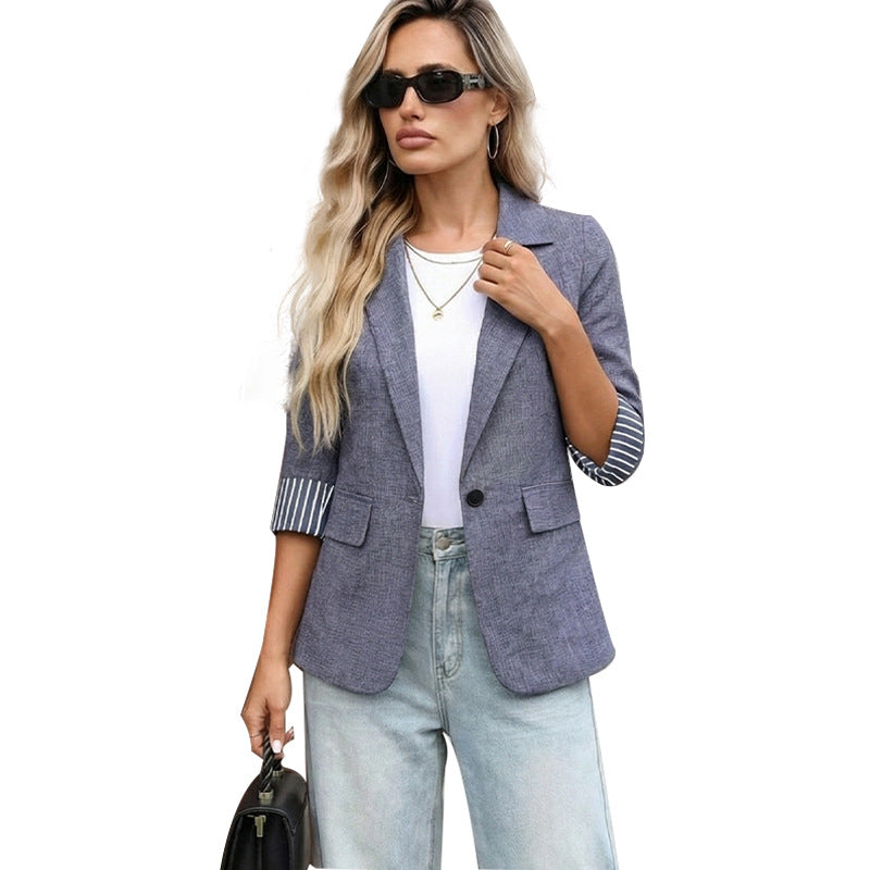 Damen Blazer Strukturierte Ärmel Eveloria