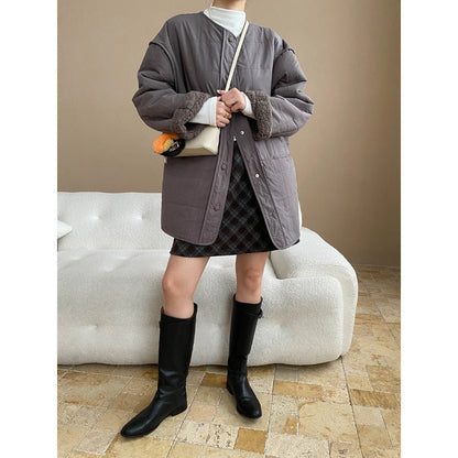 Damen Steppjacke Kuscheliges Innenfutter Praktische Taschen