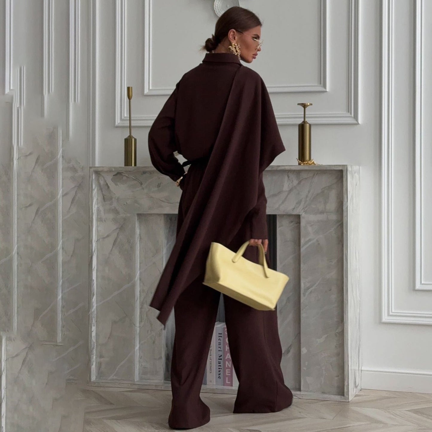 Damen Overall Lässiger Kragen Elegant Eveloria