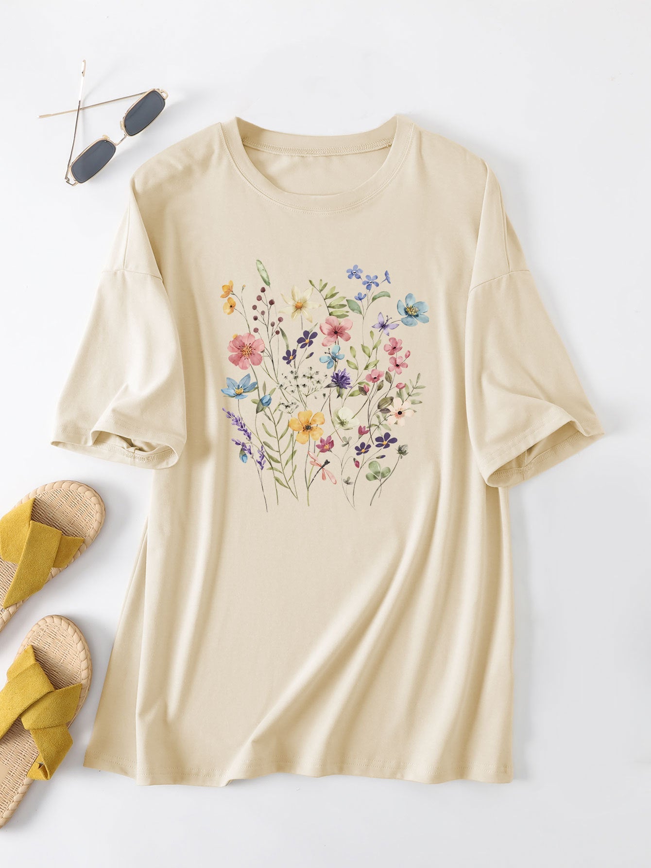 Damen Sommerbluse Floralmuster Eveloria