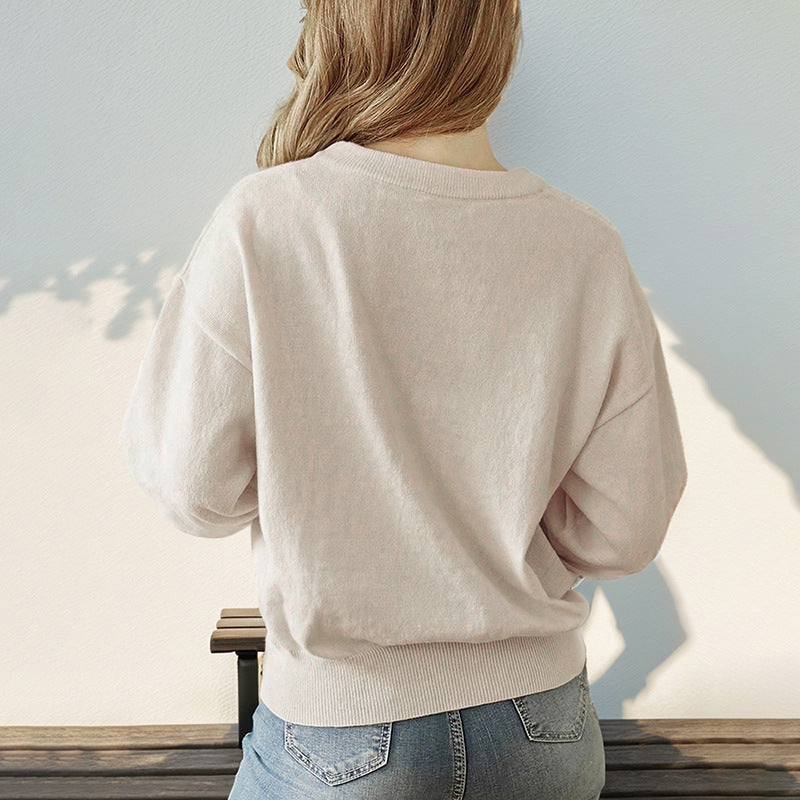 Damen Sweatpullover Weiches Material Bequem Eveloria