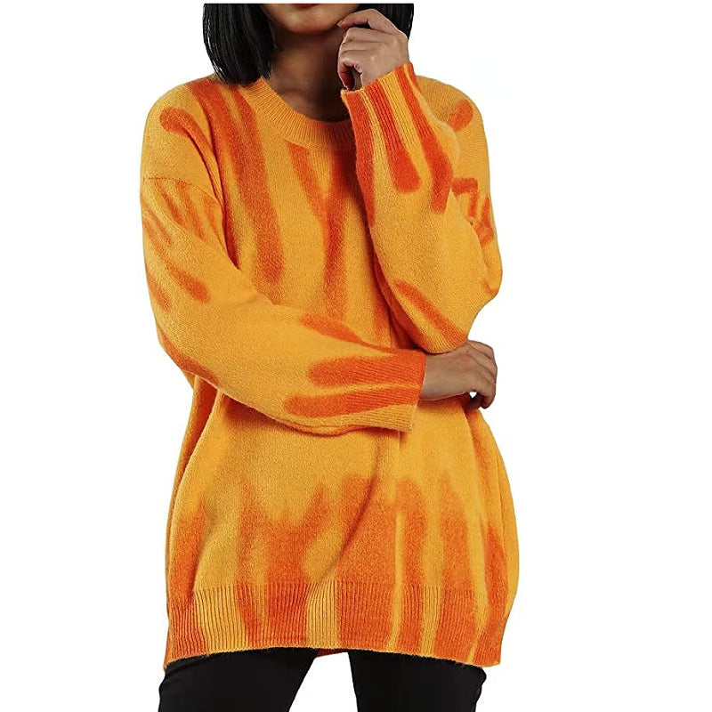 Damen Pullover Groß locker Farbverlauf Eveloria