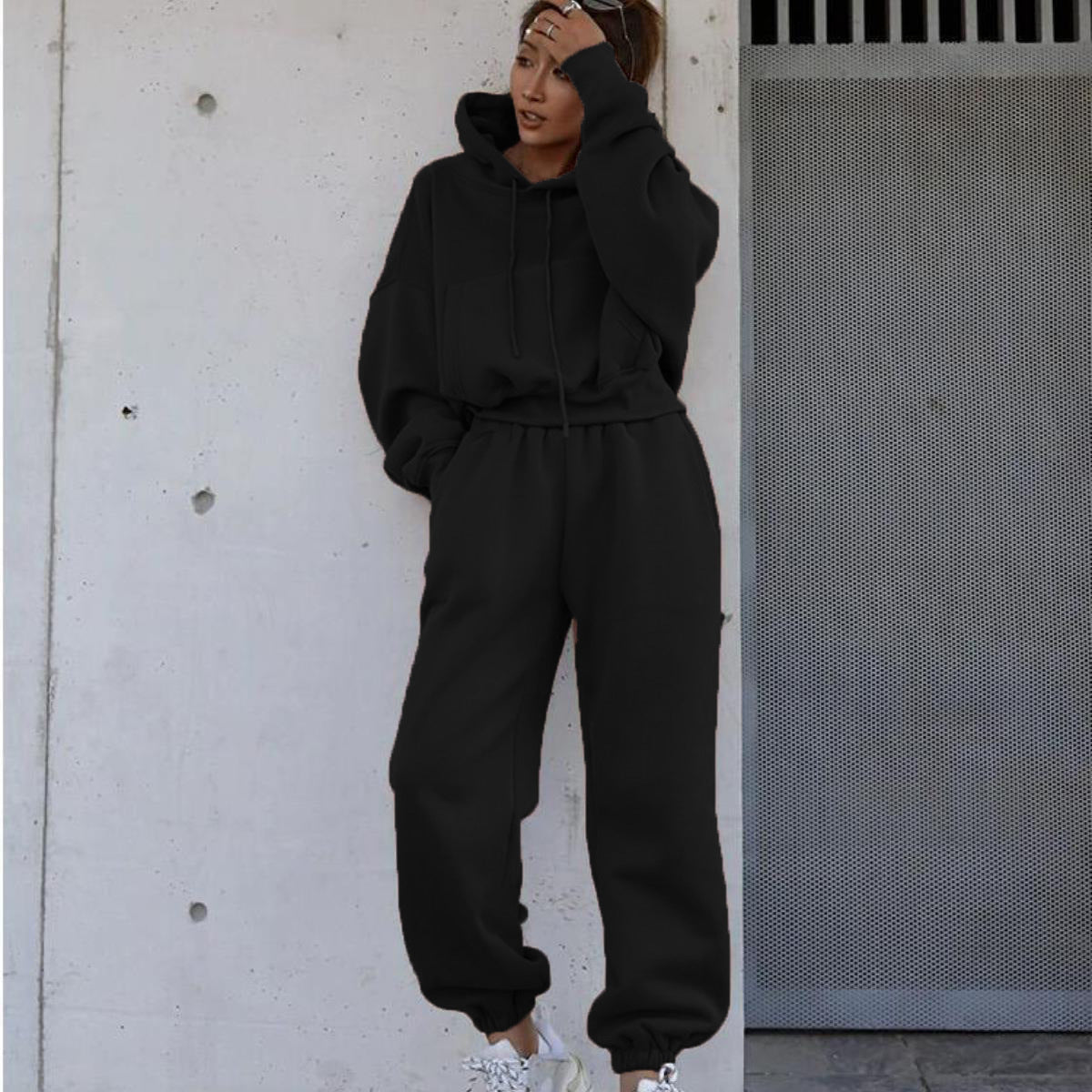 Damen Kapuzenpullover mit Jogginghose Bequem Eveloria